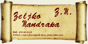 Željko Mandrapa vizit kartica